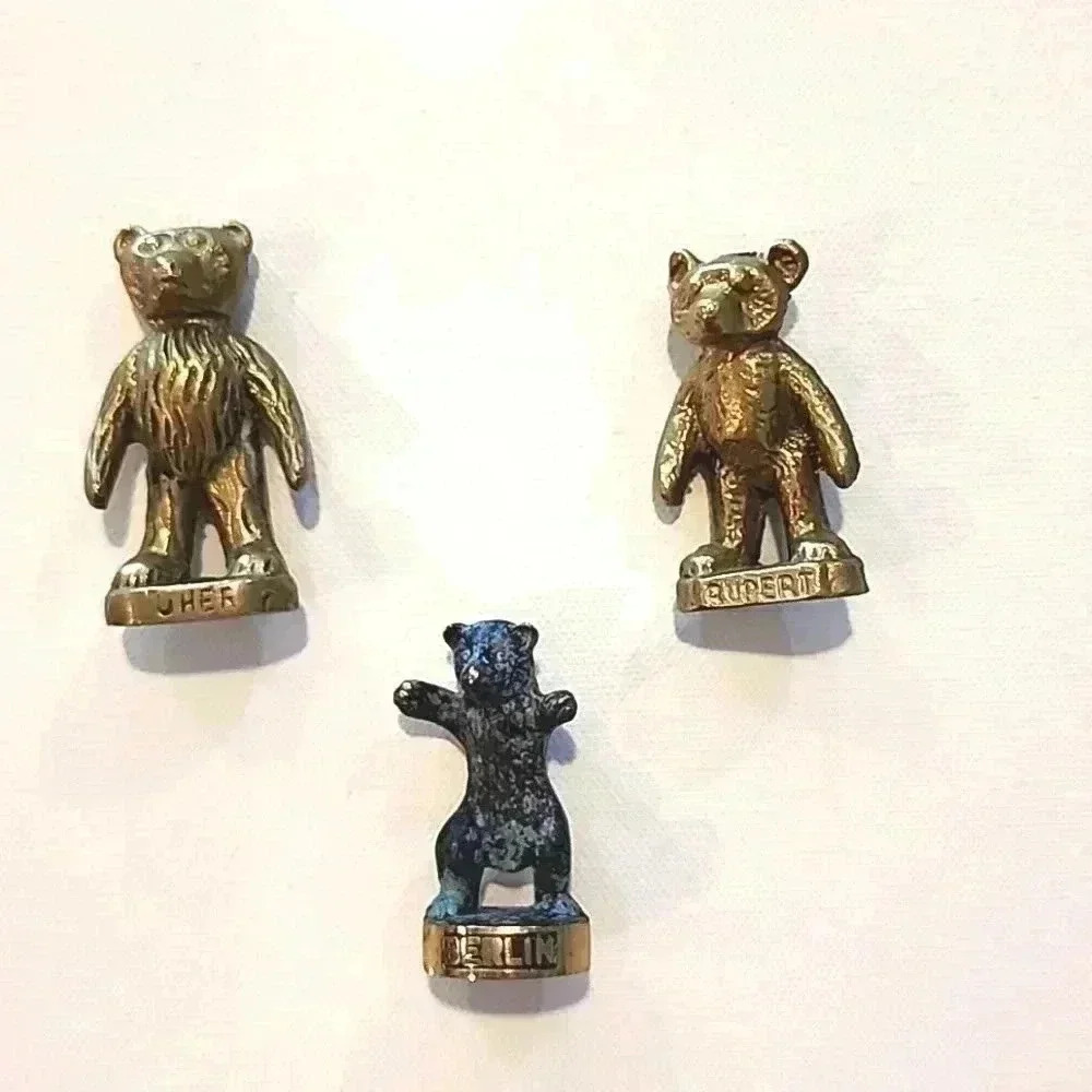Vintage Brass Rupert, Ruher, and Bronze Berlin Figurines Lot 3: O706.901(3)